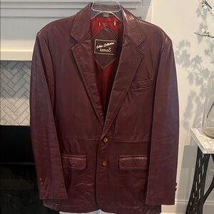Raffaelo vintage Mens Rich Maroon leather jacket